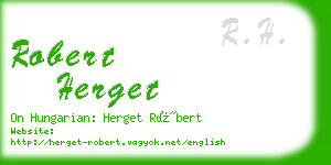 robert herget business card